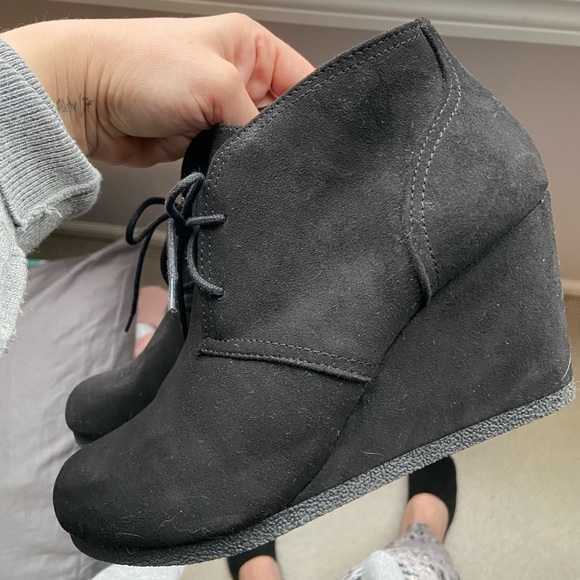 target black suede boots